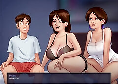 Desi aunty enjoys steamy Indian group sex with mature partners on a hot summer day