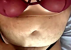 Chubby in lingery wanks