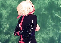 Groaning mother I'd like to fuck likes wonderful fisting and moist twat play! Latex fetish slutty hotty.