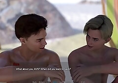 Amateur gay hunk with a big cock gives a wild ride to a young twink