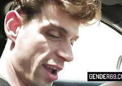Trans Hitchhiker Pounded Hard by Large Cocked Boy - Blake Sweet