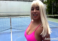 I Was Supposed To Practice My Serve, But I Ended Up Swallowing His Entire Cock