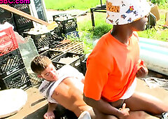 Nubian amateur gay picked up and public fucked outdoor