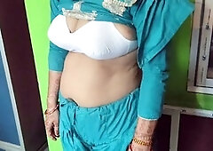 Housewife Aahan Ahiran shows off her big nipples in romantic make-out sessions