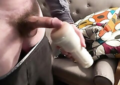 Big bushy schlong masturbation and cumming