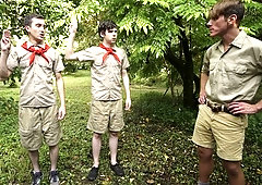 Taboo boy scout action with Joshua Kelly, Jack Andram, Dakota Lovell