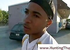 Cute white twink concvinces black teen to suck his cock