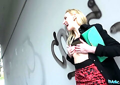 Stairwell Orgasms For Russian Blond hair lady 1 - Public Agent