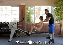 Sweaty Brunette Gym Fucked by Big Dick