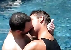 David and Dusty have a steamy encounter by the pool