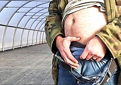 Bear masturbation, faphouse, internal ejaculation