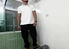 PART ONE with the air conditioning technician... I suck his dick and get on all fours so this guy can do soever that guy craves with me