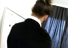 Pink labia close up of naive brunette