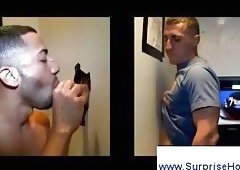 Hot Cock Eating Through The Gloryhole