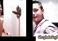 Straighty gets sucked off by gay guy through gloryhole