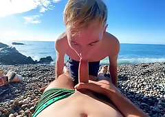 Young Guys Fucking On A Public Beach