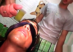 teen 18+ student 18+ covered with jizz at hazing