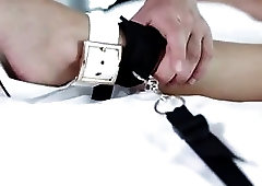 Blindfolded and tied babe ready to his delight BDSM maledom