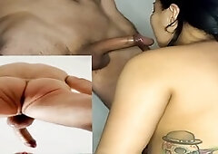 I make her deepthroat my huge cock like a pro