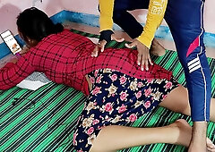 Passionate Indian couple caught in a steamy moment as she's worshipped from behind