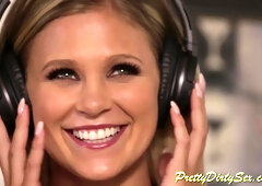 Lesbian strapon surprise for the sexy whore