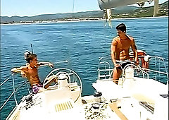 Cute boys fucking on the yacht