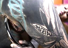 Hard Solo Anal Masturbation with Iron Toy Penetration
