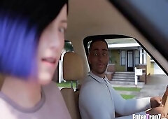 Barely legal trans teen jerks her weenie in front of ebony stepdad