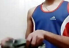 Indian Amateur Solo Twink Jerking Off and Cumming Hard