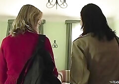 Golden-haired women suck on a meat pole previous to they are banged unfathomable