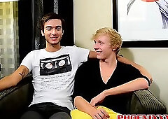 Gay lovers Evan and Tanner want to fuck all night long