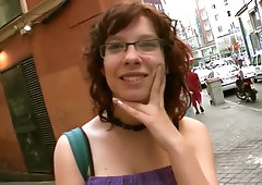 Big-Titted redhead young cutie nerd picked up and shagged