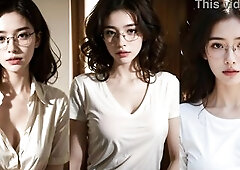 A noted university hotty named B was tricked into having sex by a mechanic. This chab set up a camera to record the audio movie. Created by AI.