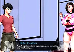 Playtime with big boob goddesses in a visual novel adventure