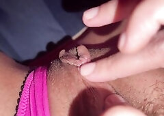 Wank looking at my excited clit and cum with me