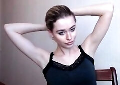 Russian Blonde Babe Masturbating