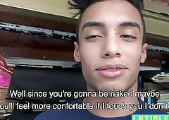 Straight boy with braces bareback fucked by gay latino