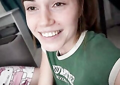 This babe gave a pleasing smile, then locked into a unfathomable, intensive kiss.