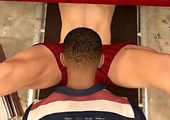 Bareback cum and gay blowjob from an older daddy