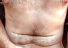 Masturbating off outside smoking with cum-shot