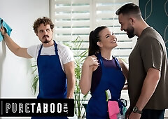 PURE TABOO House Cleaner Alison Rey Flirts With Rich Customer Will Pounder In Front Of Her Husband