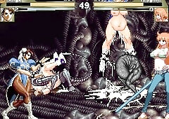 Futanari Fighters Anime Side Scroller Transgender Porn Game Play Ep 03