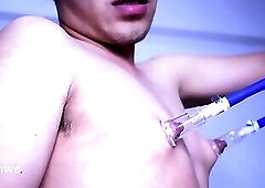 Sucking on the nipples