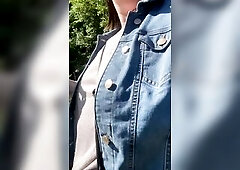 SHOWING MY NATURAL LARGE BAZOOKAS AND MY ANAL, GOING WALKING ON THE ROAD. Outdoor Public Flash SNATCH.