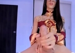 Solo, onanism, small tits