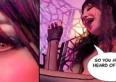 Sandman censored cosplay with hairy busty goddess