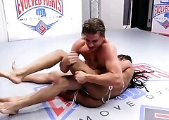 Kira Noir nude wrestling fuck from Nathan Bronson at