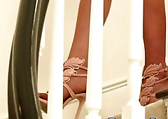 Glamorous tranny sucked