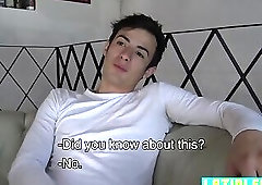 Straight latin teen takes money for sex from his friend