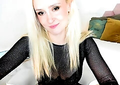 Milf blonde with black stockings in anal mmf